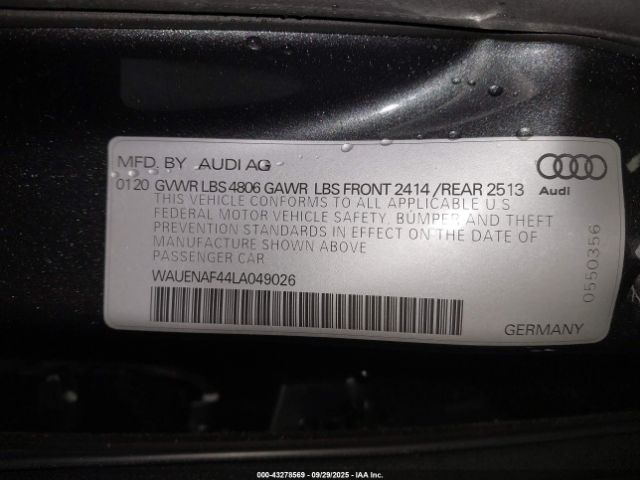 2020 AUDI A4 WAUENAF44LA049026 Photo 8
