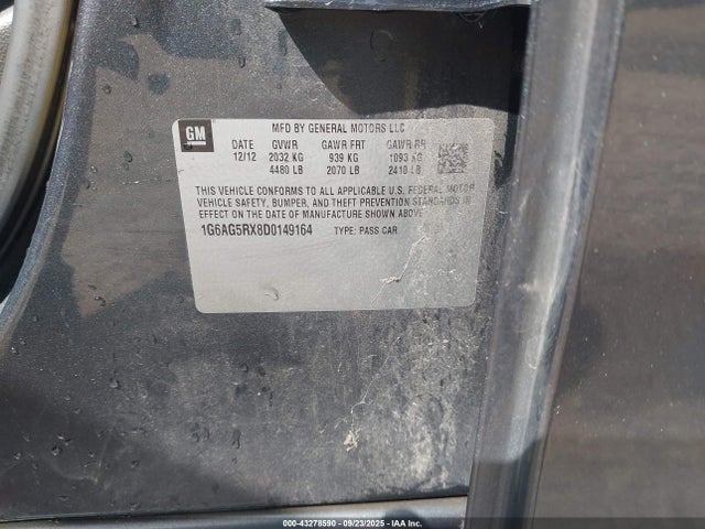 2013 CADILLAC ATS 1G6AG5RX8D0149164 Photo 8