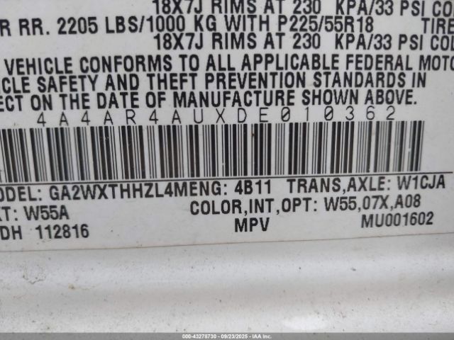 2013 MITSUBISHI OUTLANDER SPORT 4A4AR4AUXDE010362 Photo 8