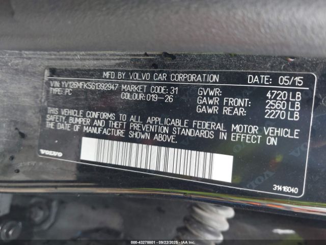 2016 VOLVO S60 YV126MFK5G1392947 Photo 8