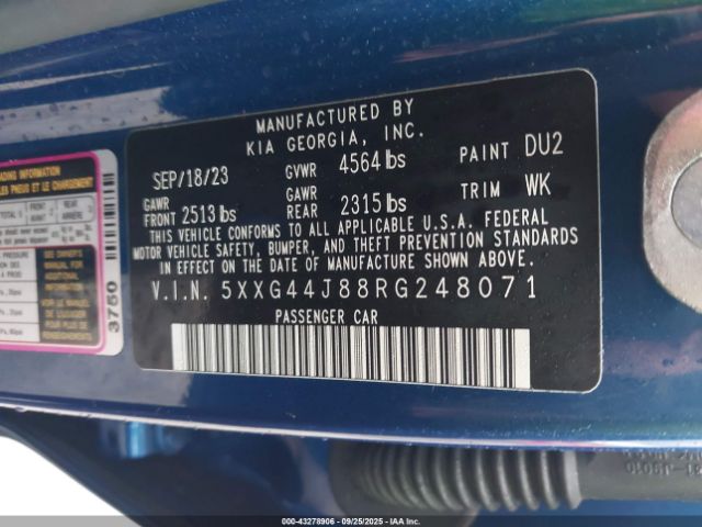 2024 KIA K5 5XXG44J88RG248071 Photo 8