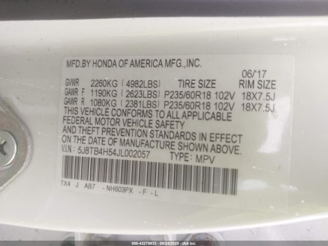 2018 ACURA RDX 5J8TB4H54JL002057 Photo 8