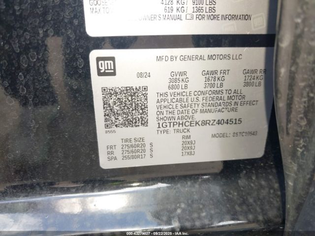 2024 GMC SIERRA 1500 1GTPHCEK8RZ404515 Photo 8