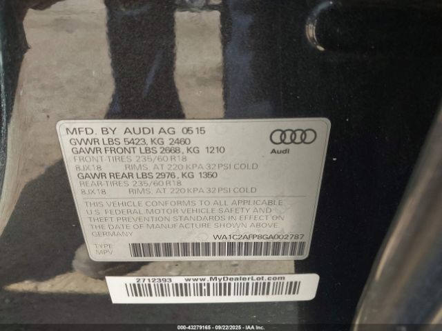 2016 AUDI Q5 WA1C2AFP8GA002787 Photo 8