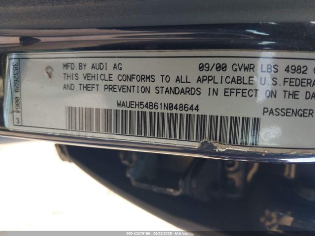2001 AUDI A6 WAUEH54B61N048644 Photo 8