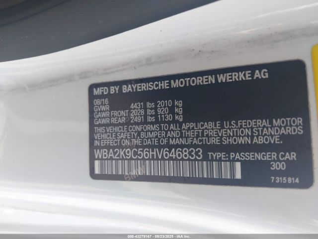 2017 BMW 230I WBA2K9C56HV646833 Photo 8