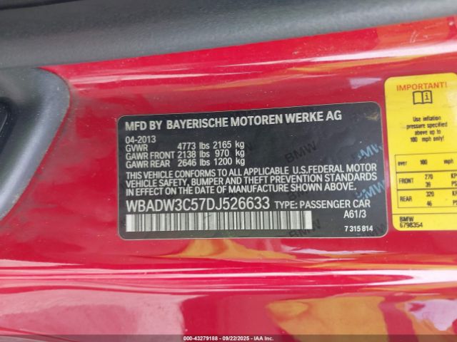 2013 BMW 328I WBADW3C57DJ526633 Photo 8