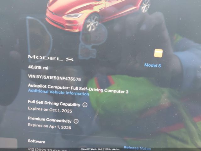 2022 TESLA MODEL S 5YJSA1E50NF475575 Photo 6