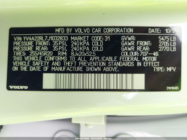 2018 VOLVO XC60 YV4A22RL7J1032833 Photo 8