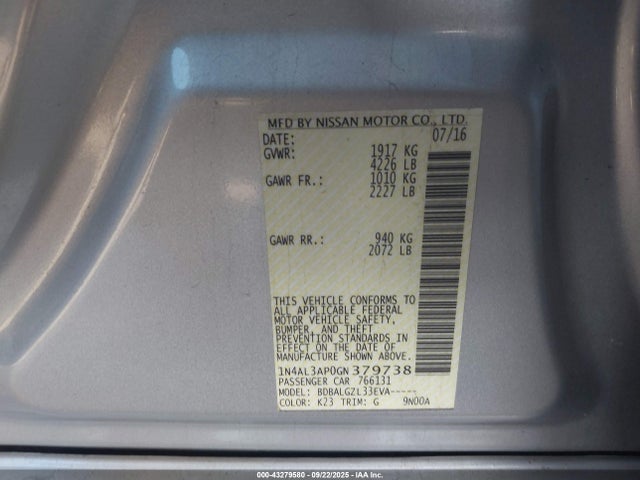 Nissan 2016 2016 1N4AL3AP0GN379738 Image 9
