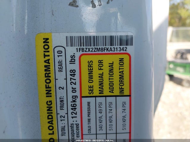 1FBZX2ZM8FKA31342 Ford 2015