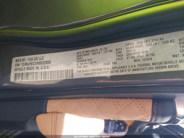 1C4RJHEGXR8522609 Jeep Grand Cherokee