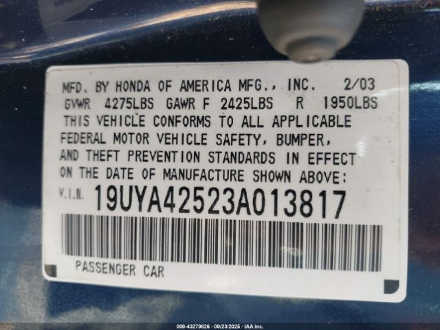 2003 ACURA CL 19UYA42523A013817 Photo 8