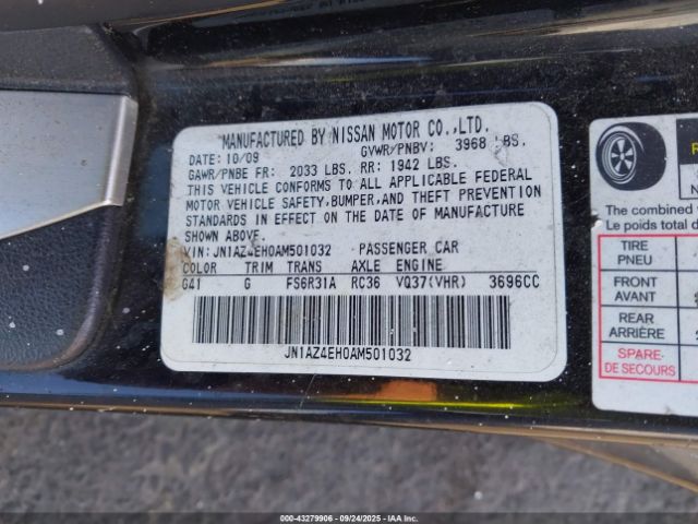 2010 NISSAN 370Z JN1AZ4EH0AM501032 Photo 8