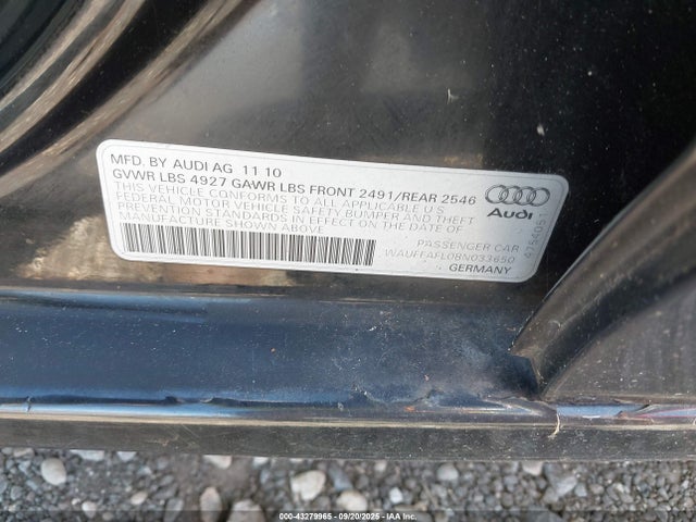 2011 AUDI A4 WAUFFAFL0BN033650 Photo 8