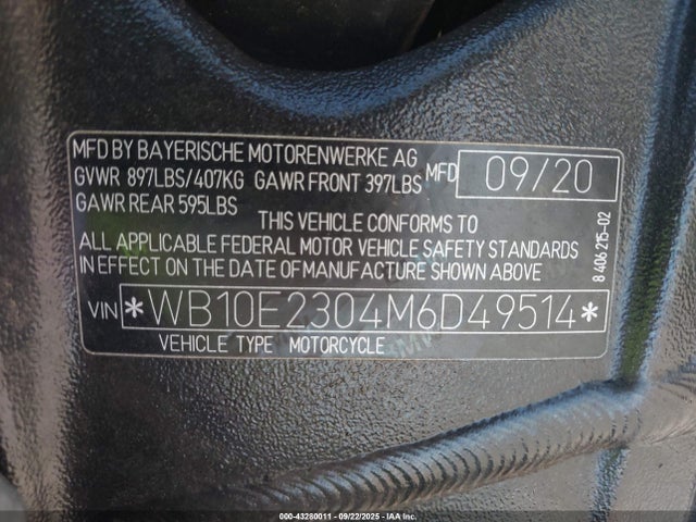 BMW 2021 2021 WB10E2304M6D49514 Image 10