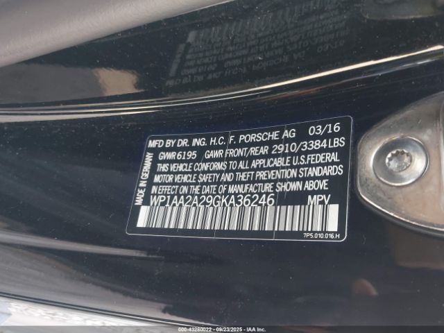 2016 PORSCHE CAYENNE WP1AA2A29GKA36246 Photo 8