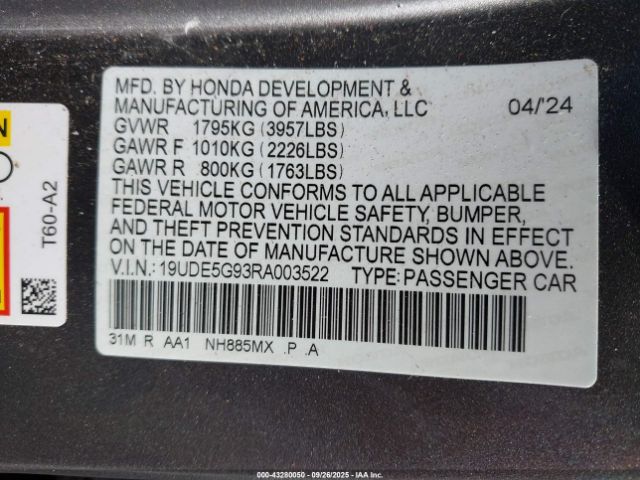 2024 ACURA INTEGRA 19UDE5G93RA003522 Photo 8