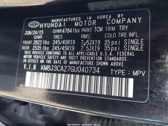 Hyundai Tucson 2016 KM8J3CA27GU040734 Image 9