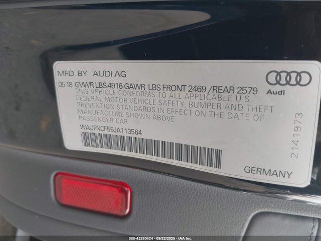 2018 AUDI A5 WAUFNCF55JA113564 Photo 8