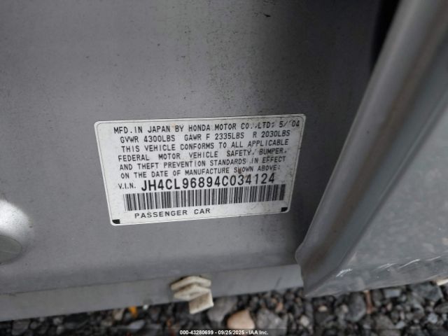 2004 ACURA TSX JH4CL96894C034124 Photo 8