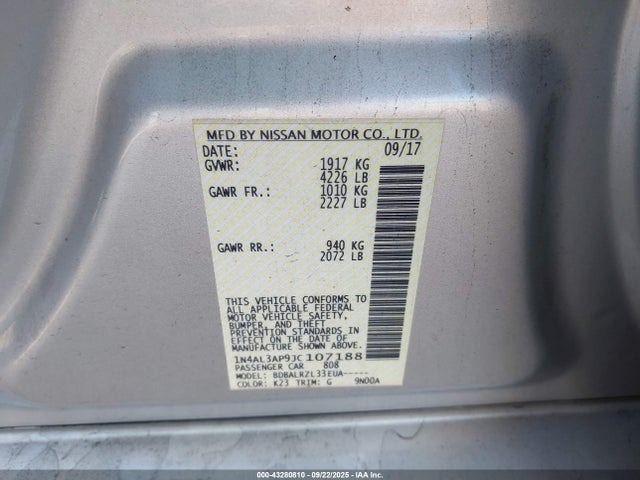 1N4AL3AP9JC107188 Nissan Altima