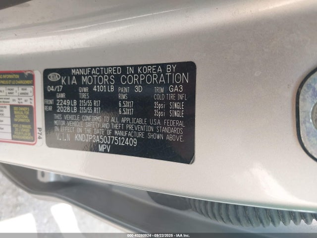 KIA g 2018 KNDJP3A50J7512409 Image 9