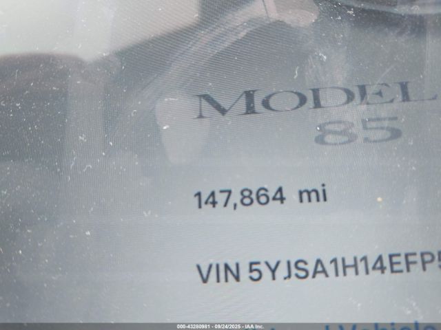 2014 TESLA MODEL S 5YJSA1H14EFP50633 Photo 6