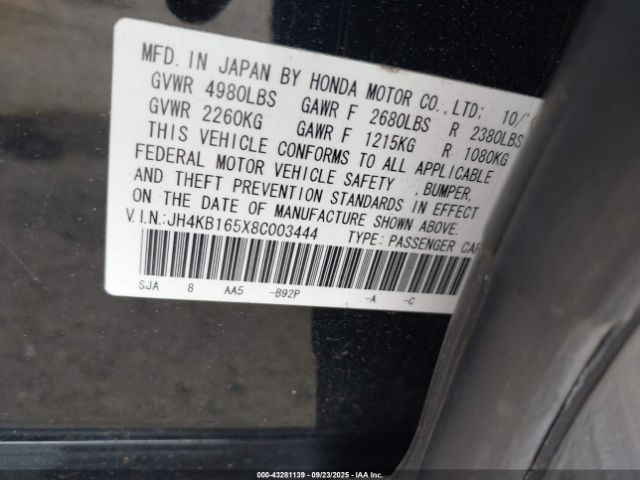 2008 ACURA RL JH4KB165X8C003444 Photo 8