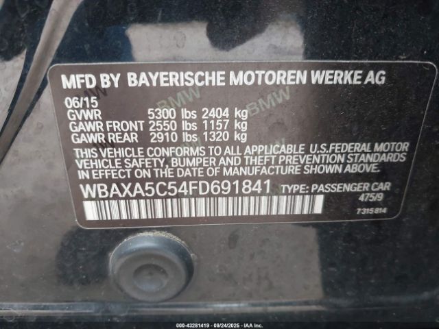 2015 BMW 535D WBAXA5C54FD691841 Photo 8