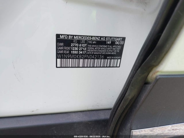 Mercedes-Benz 2023 2023 W1N9M0KB2PN042136 Image 9