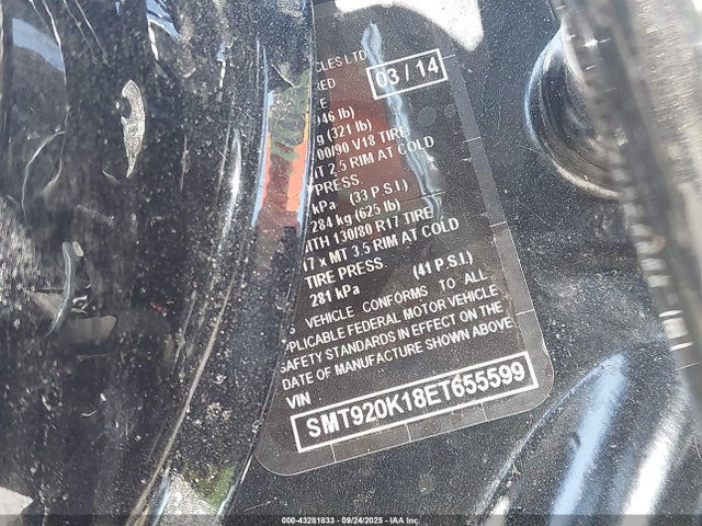 Triumph Motorcycle Thruxton 2014 SMT920K18ET655599 Image 10
