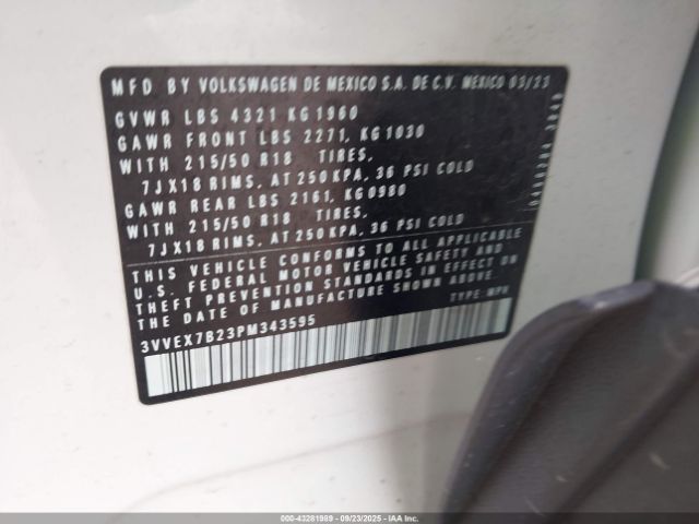 2023 VOLKSWAGEN TAOS 3VVEX7B23PM343595 Photo 8