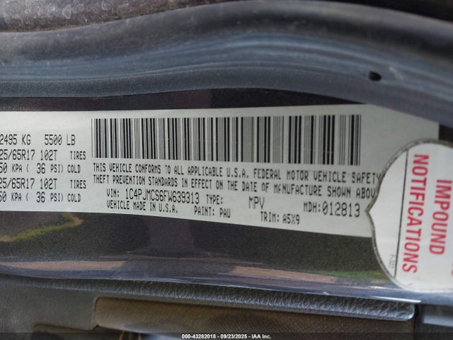 Jeep Cherokee 2015 1C4PJMCS6FW639313 Image 9