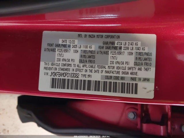Mazda pyud 2023 JM3KFBAM0P0183082 Image 9