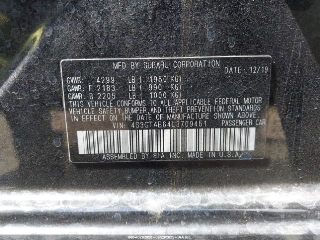 2020 SUBARU IMPREZA 4S3GTAB64L3709451 Photo 8