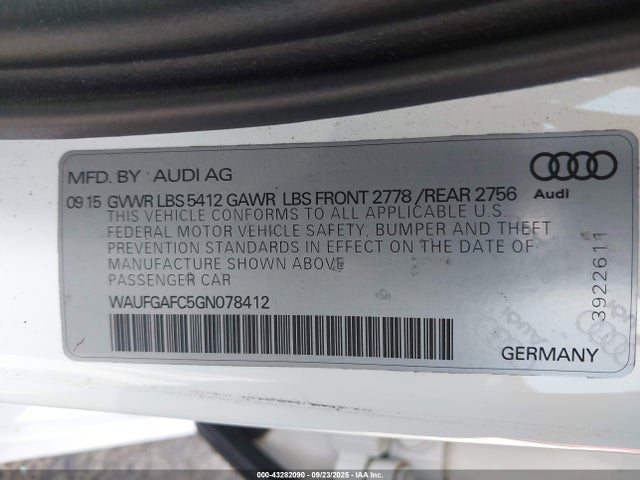 2016 AUDI A6 WAUFGAFC5GN078412 Photo 8