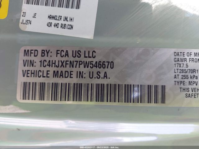 2023 JEEP WRANGLER 1C4HJXFN7PW546670 Photo 8