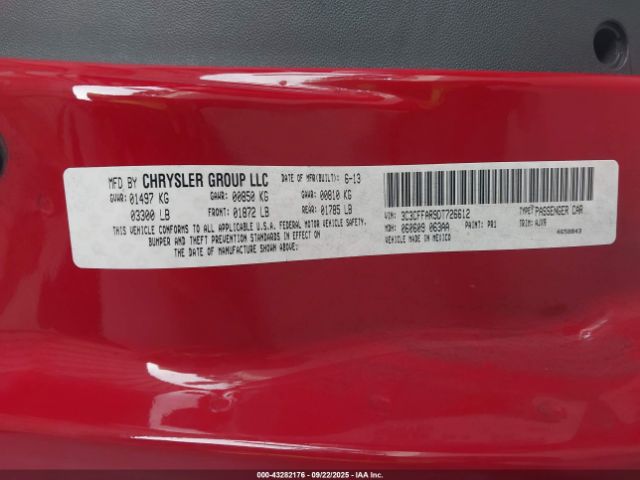 2013 FIAT 500 3C3CFFAR9DT726612 Photo 8