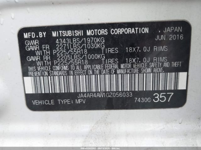 2016 MITSUBISHI OUTLANDER SPORT JA4AR4AW1GZ056033 Photo 8