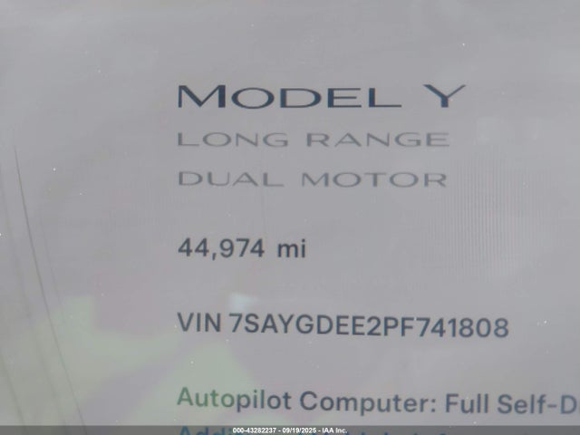 2023 TESLA MODEL Y 7SAYGDEE2PF741808 Photo 6