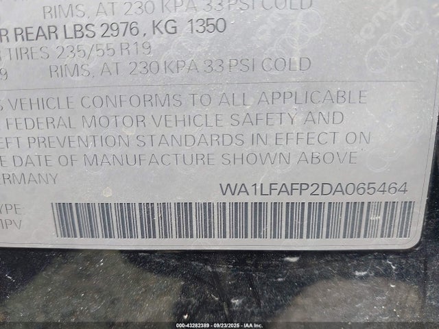 2013 AUDI Q5 WA1LFAFP2DA065464 Photo 8