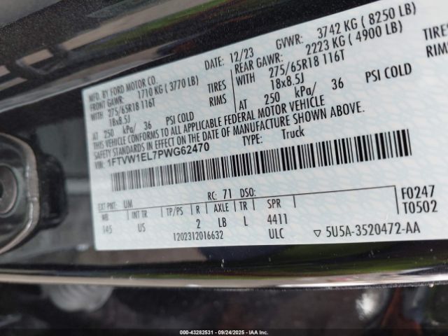 2023 FORD F-150 LIGHTNING 1FTVW1EL7PWG62470 Photo 8