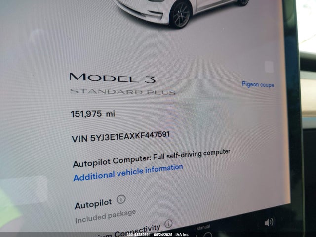 2019 TESLA MODEL 3 5YJ3E1EAXKF447591 Photo 6