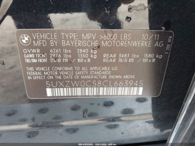 2012 BMW X5 5UXZW0C58CL663945 Photo 8