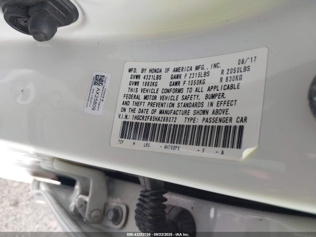 1HGCR2F85HA289072 Honda k24w1