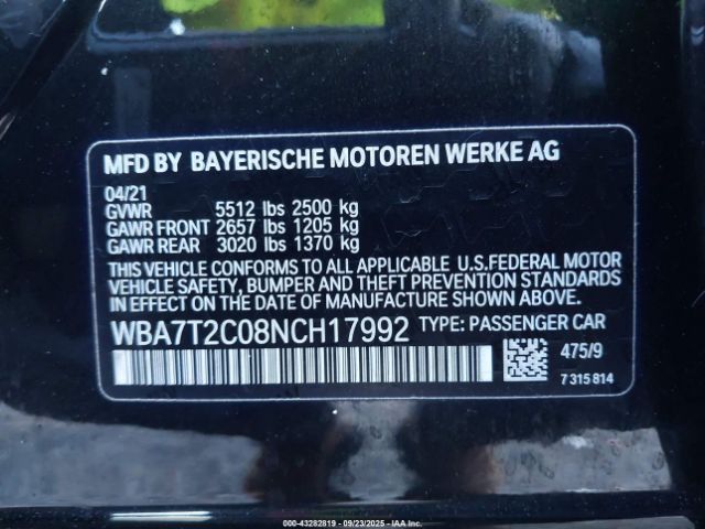 2022 BMW 740 WBA7T2C08NCH17992 Photo 8