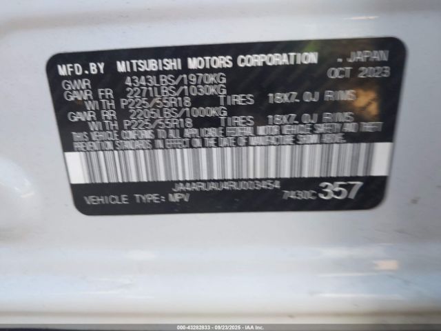 2024 MITSUBISHI OUTLANDER SPORT JA4ARUAU4RU003454 Photo 8