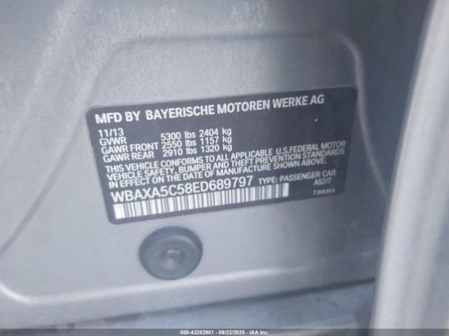 2014 BMW 535D WBAXA5C58ED689797 Photo 8