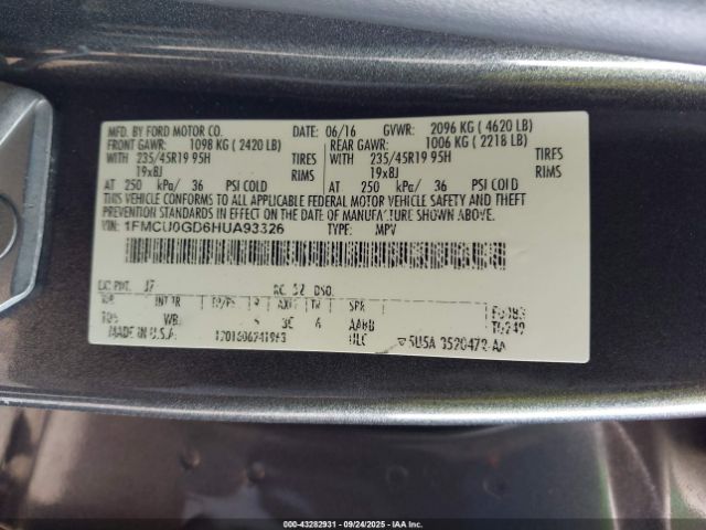 2017 FORD ESCAPE 1FMCU0GD6HUA93326 Photo 8